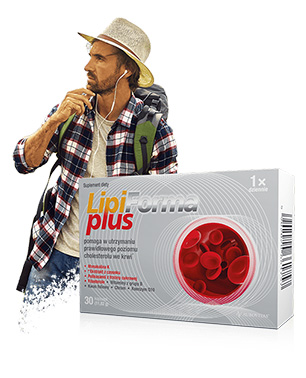 Starszy pan i packshot Lipiformy plus | Lipiforma